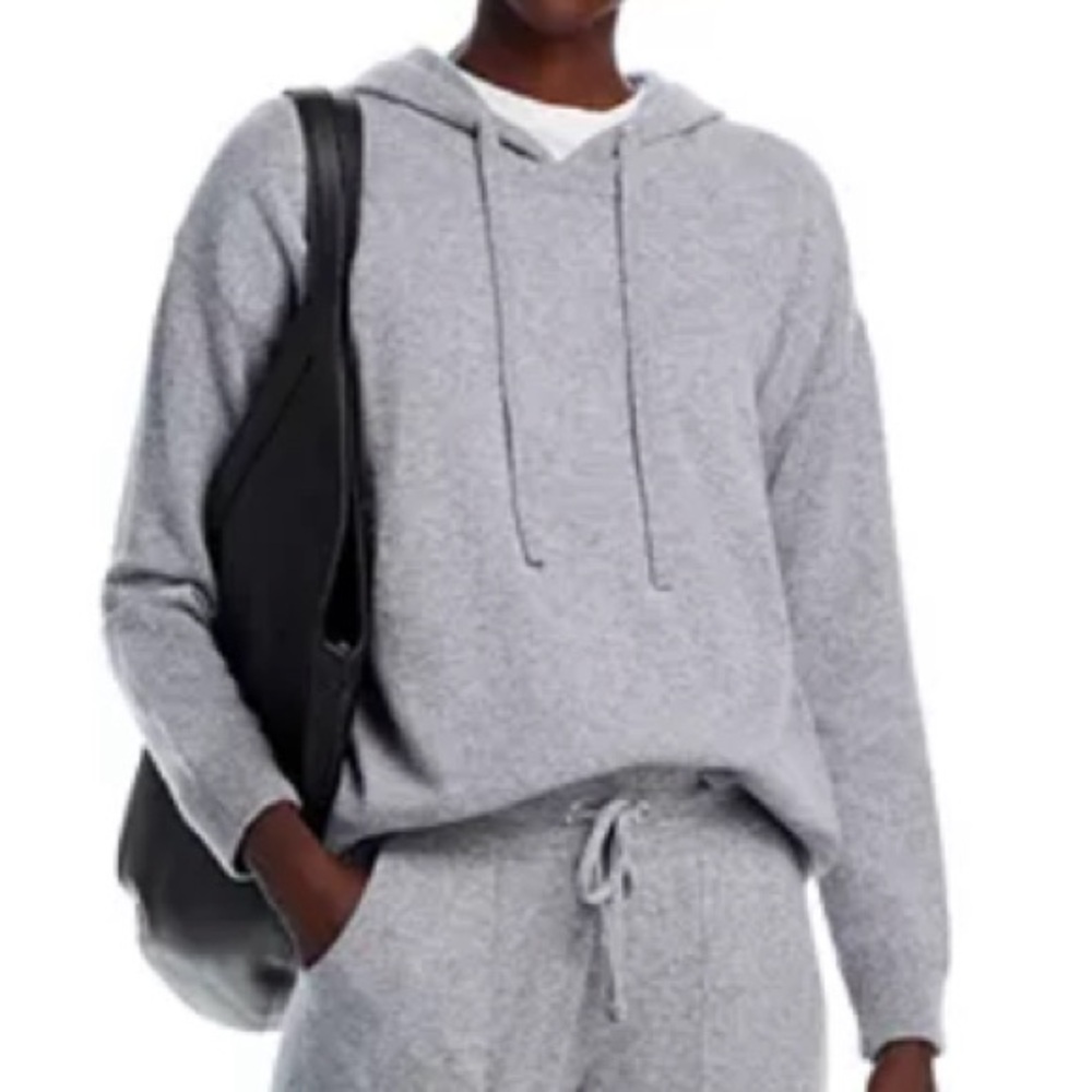 Bloomingdale’s 100% cashmere hoodie heather gray size S